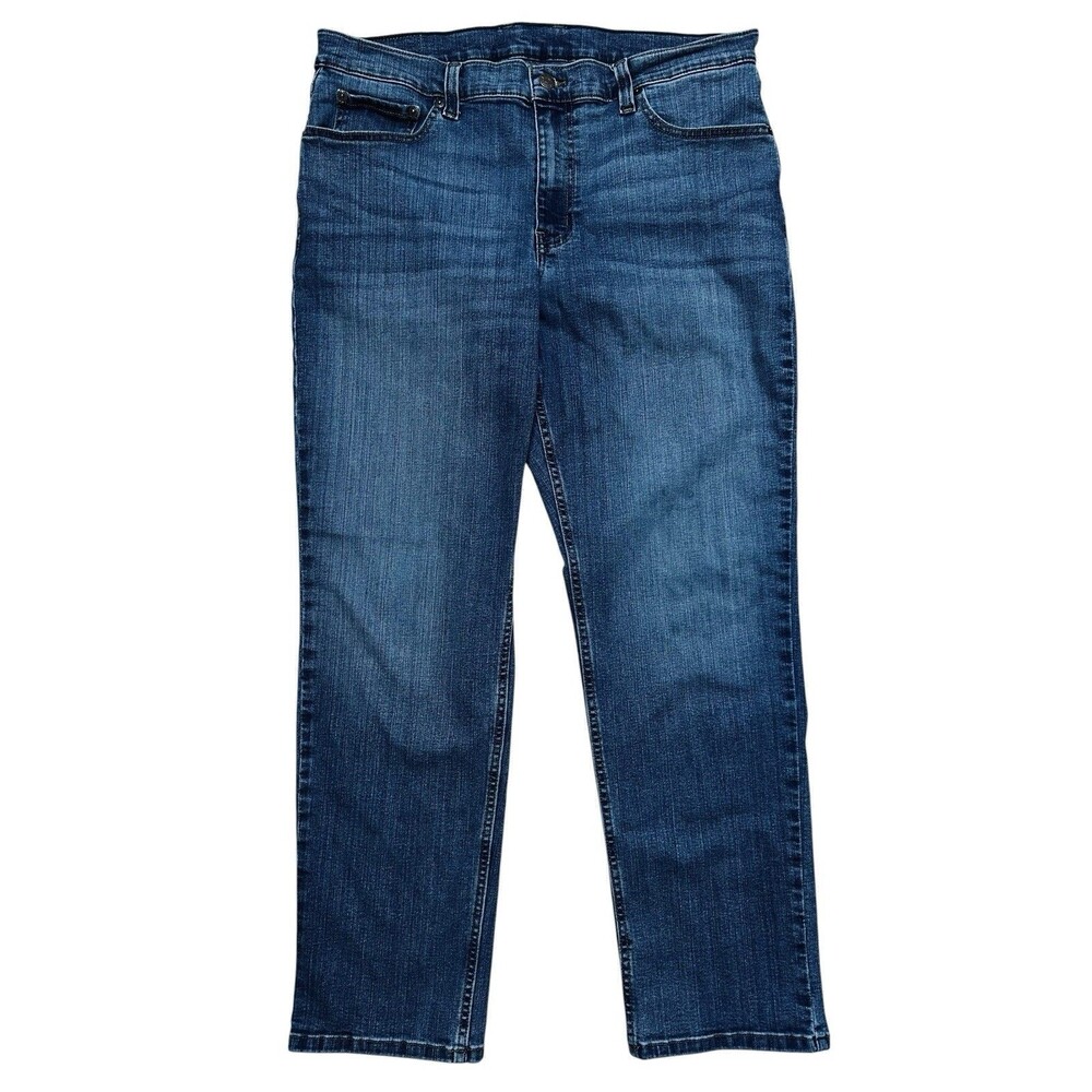 LL Bean BeanFlex Jeans Standard Athletic Fit Men's 36 X 30 Straight Leg Med Wash